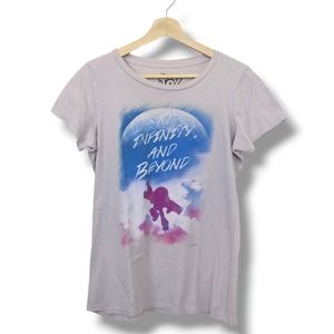 Disney Toy Story T-Shirt Buzz Lightyear Gray Blue Purple Short Sleeve Medium